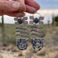 BLÓM Earrings // Labradorite + Blue Sapphire
