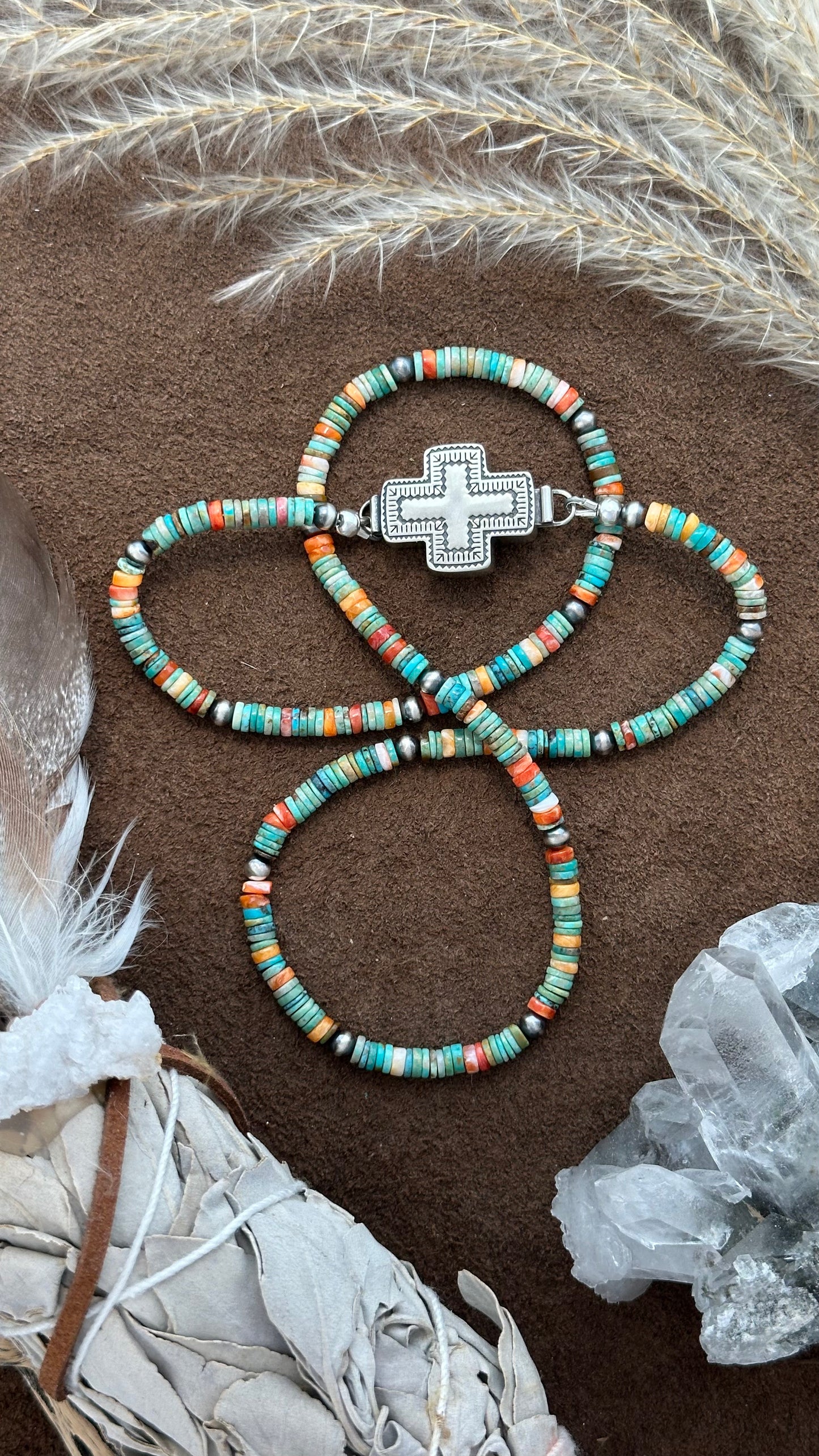 Southwest Cross Wrap Bracelet // Necklace