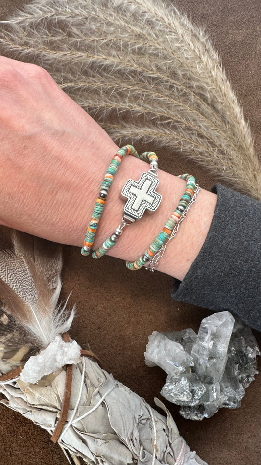 Southwest Cross Wrap Bracelet // Necklace