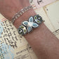 Nordic Garden Bracelet // Silver, Silk + Leather
