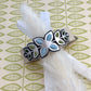 Nordic Garden Bracelet // Silver, Silk + Leather