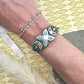 Nordic Garden Bracelet // Silver, Silk + Leather