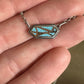 Petite Crystal Point Necklace // Sleeping Beauty Turquoise Inlay