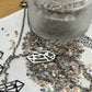 Petite Crystal Point Necklace // Green Abalone Inlay