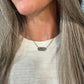 Petite Crystal Point Necklace // Mother of Pearl Inlay
