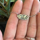Petite Crystal Point Necklace // Green Abalone Inlay