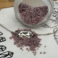 Petite Crystal Point Necklace // Ruby Inlay