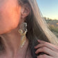 Beaded and Boho Earrings // Abstract Plumes