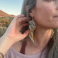 Beaded and Boho Earrings // Abstract Plumes