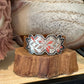 Fair Isle Bracelet // Silver, Silk + Leather