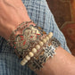 Fair Isle Bracelet // Silver, Silk + Leather