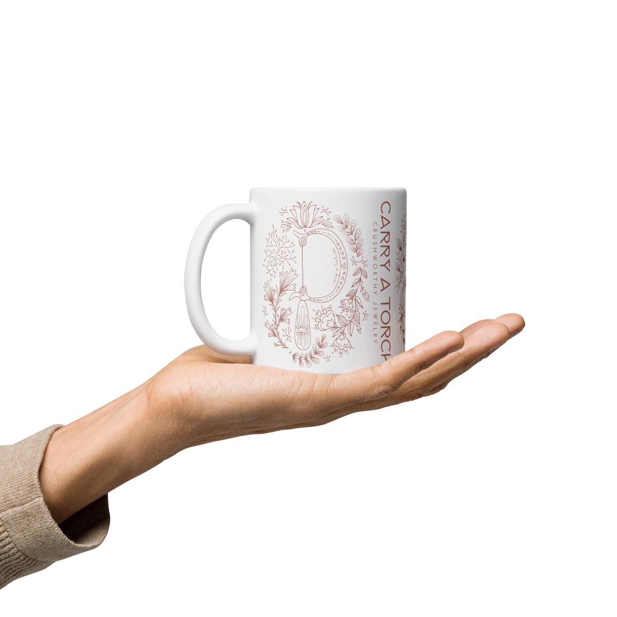 SAW + TORCH + ANVIL // White glossy mug
