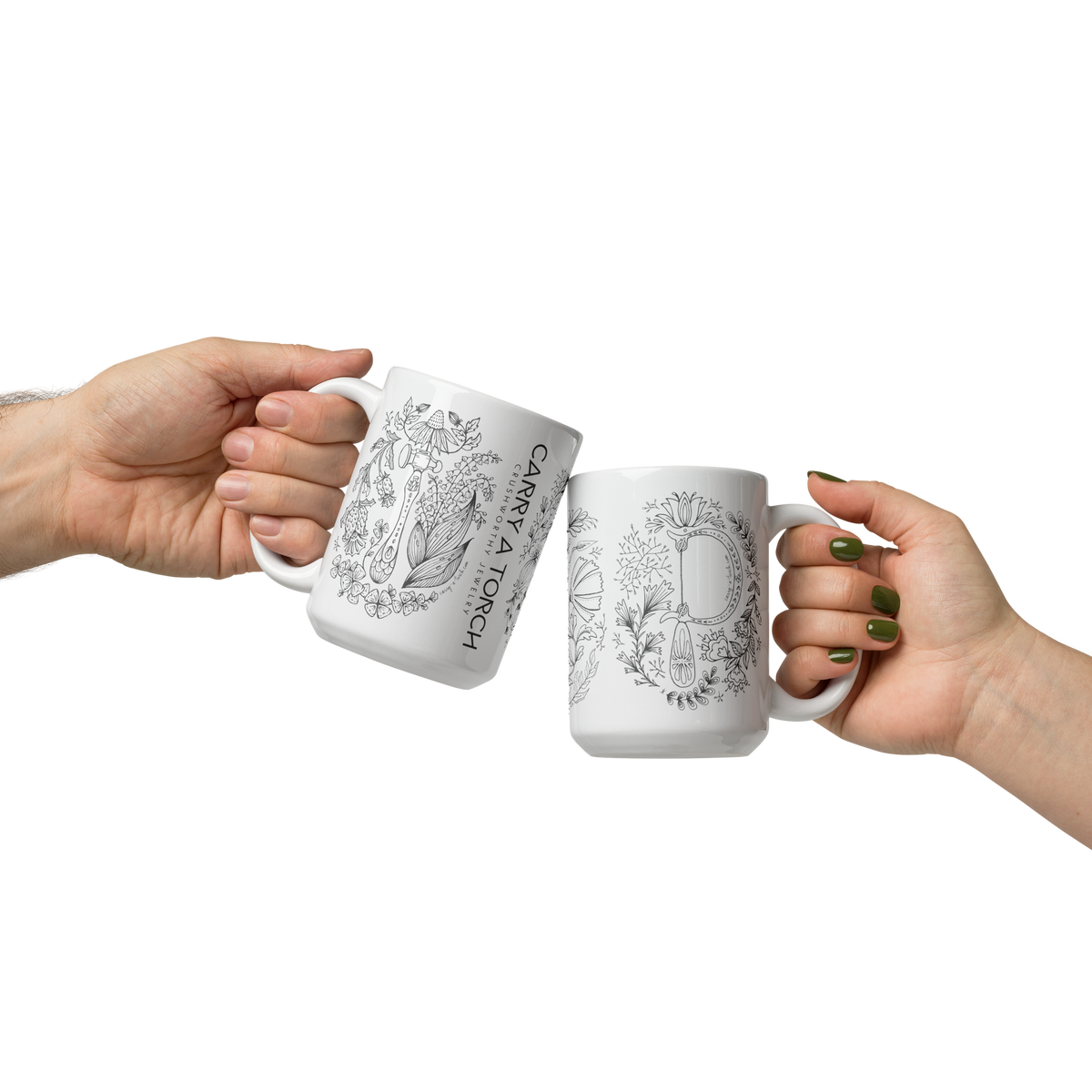 HAMMER + TORCH + SAW // White glossy mug
