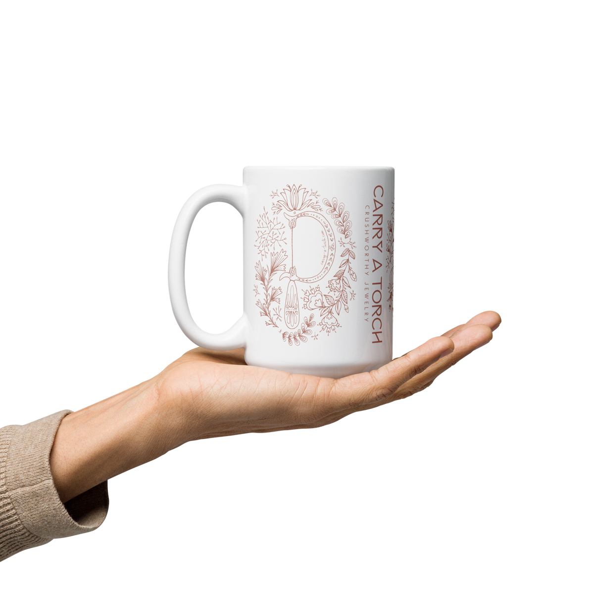 SAW + TORCH + ANVIL // White glossy mug