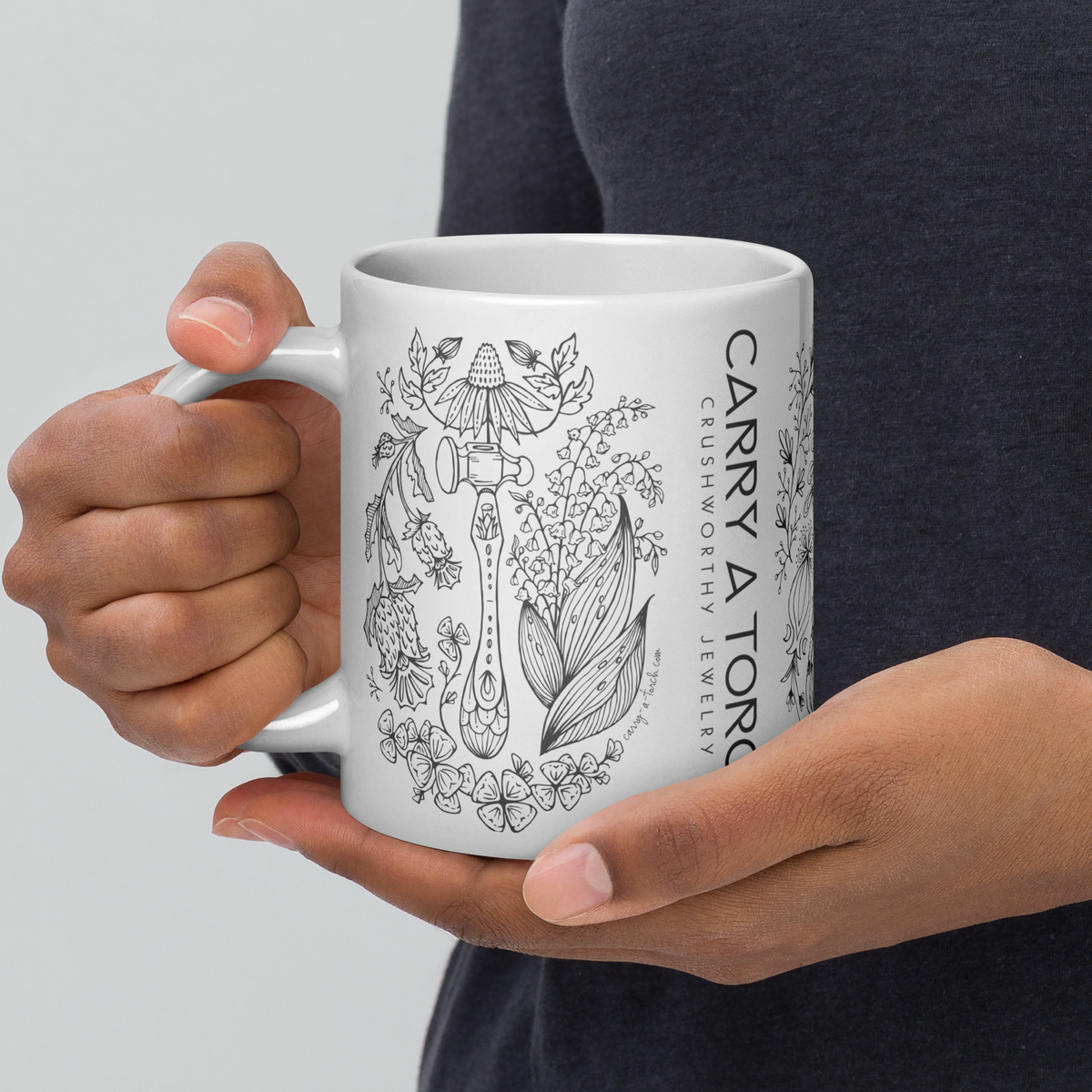 HAMMER + TORCH + SAW // White glossy mug