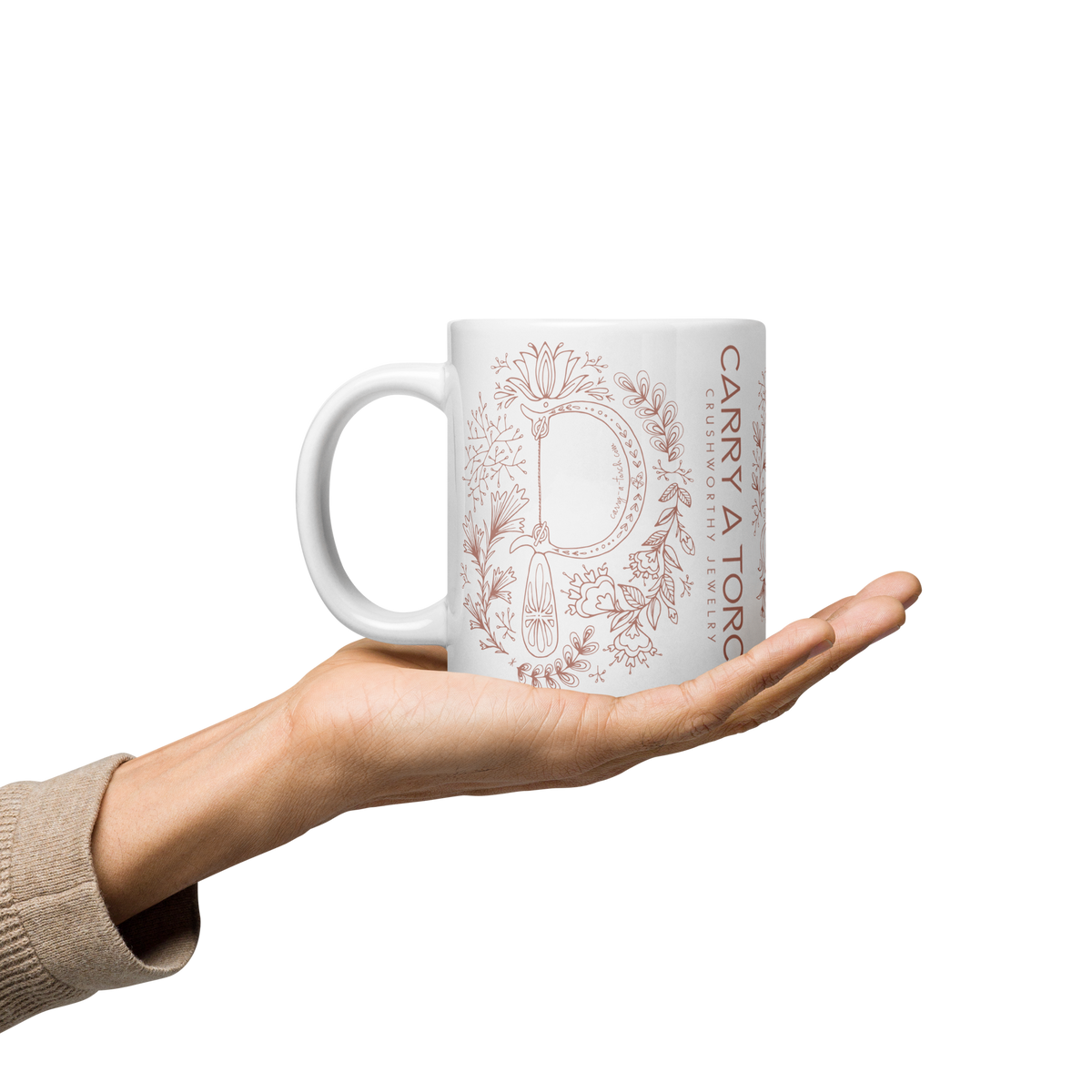 SAW + TORCH + ANVIL // White glossy mug