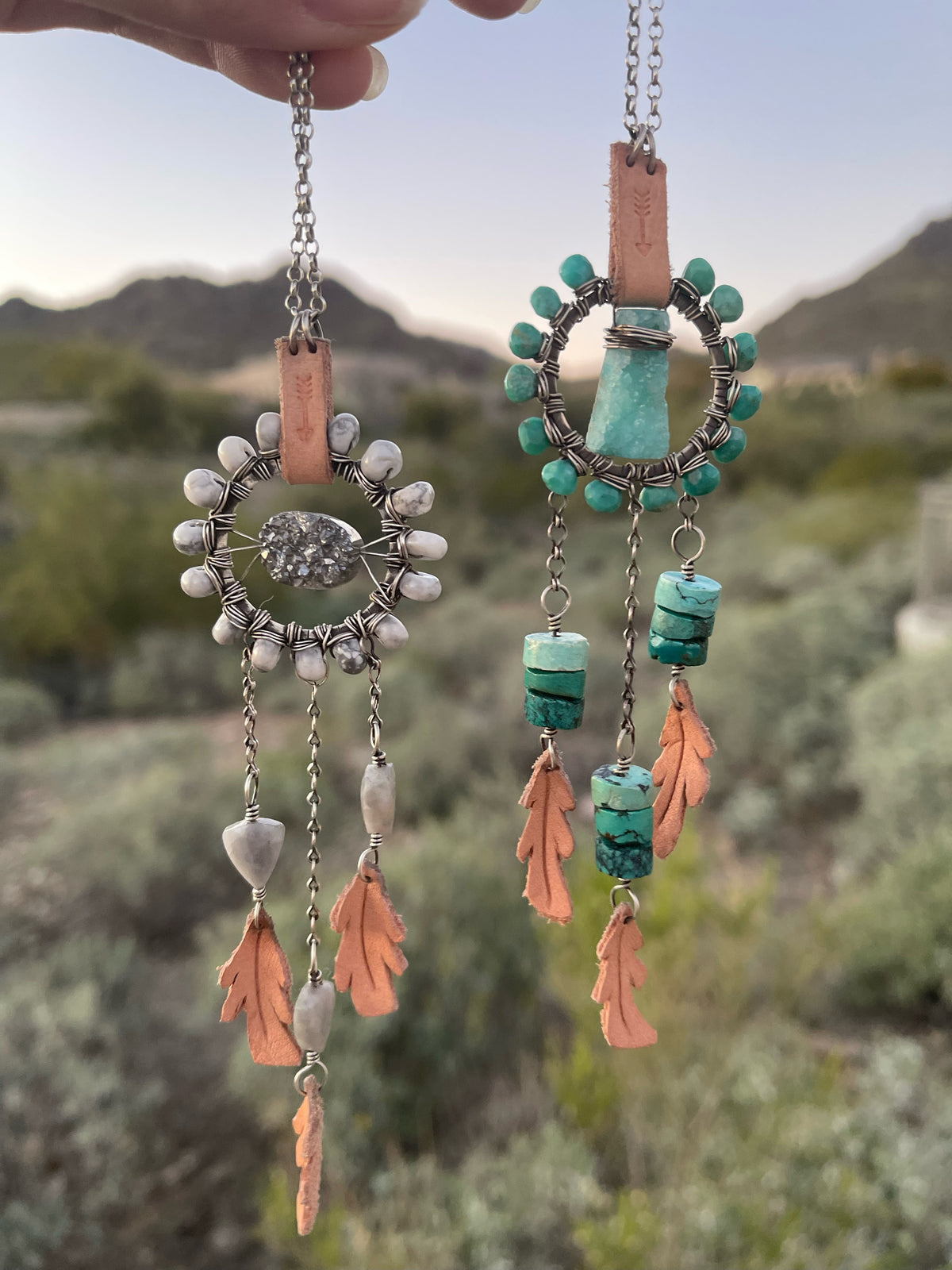 Dream Catcher Talisman Necklace // Grey