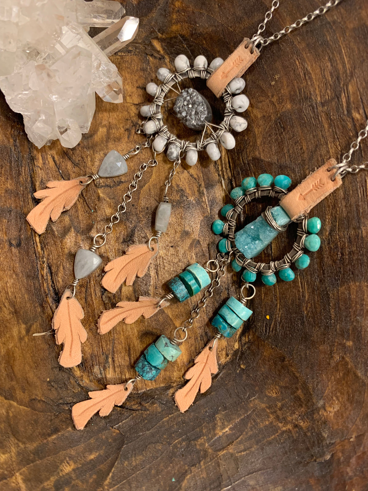 Dream Catcher Talisman Necklace // Grey